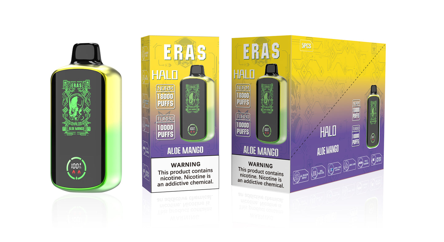 ERAS HALO DISPOSABLE VAPE 18000 PUFFS