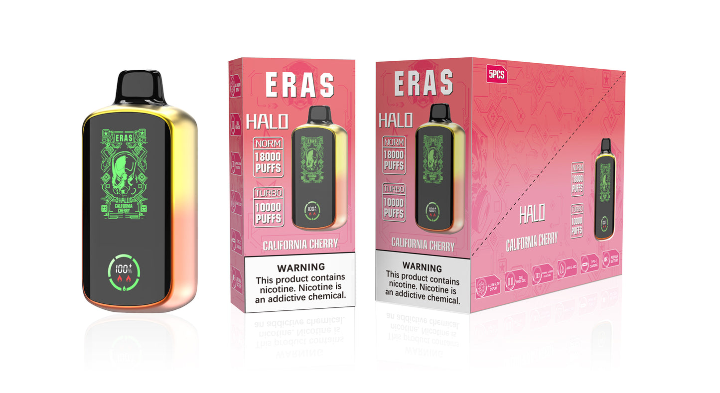 ERAS HALO DISPOSABLE VAPE 18000 PUFFS