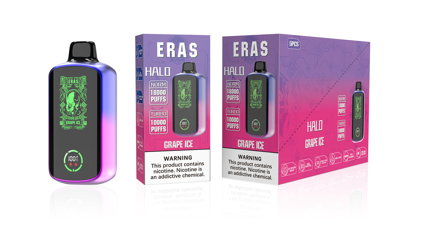 ERAS HALO DISPOSABLE VAPE 18000 PUFFS